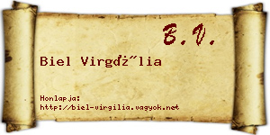 Biel Virgília névjegykártya